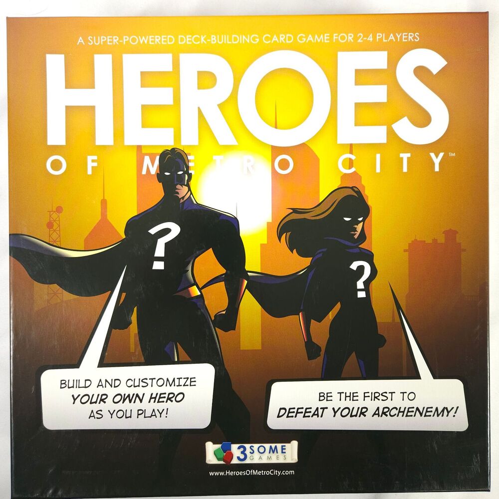 NIB Heroes of Metro‎ City Board Card Game 3Some Games 2012